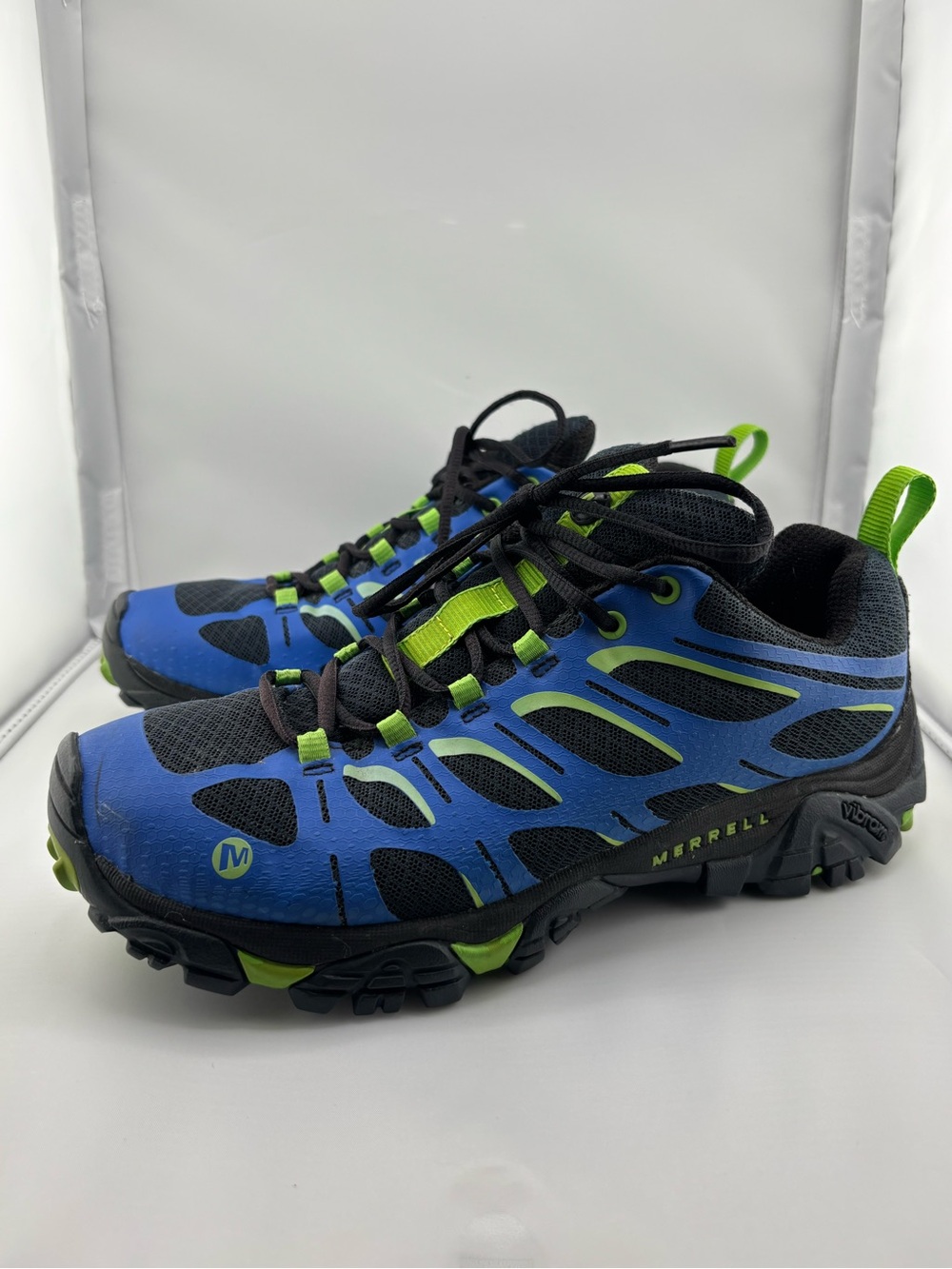 Merrell Men’s Moab Edge Hiking Shoes Size 8 Blue